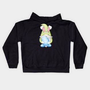 Easter Gnome bunny Kids Hoodie